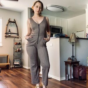 Wild Fable Orange Plaid Jumpsuit